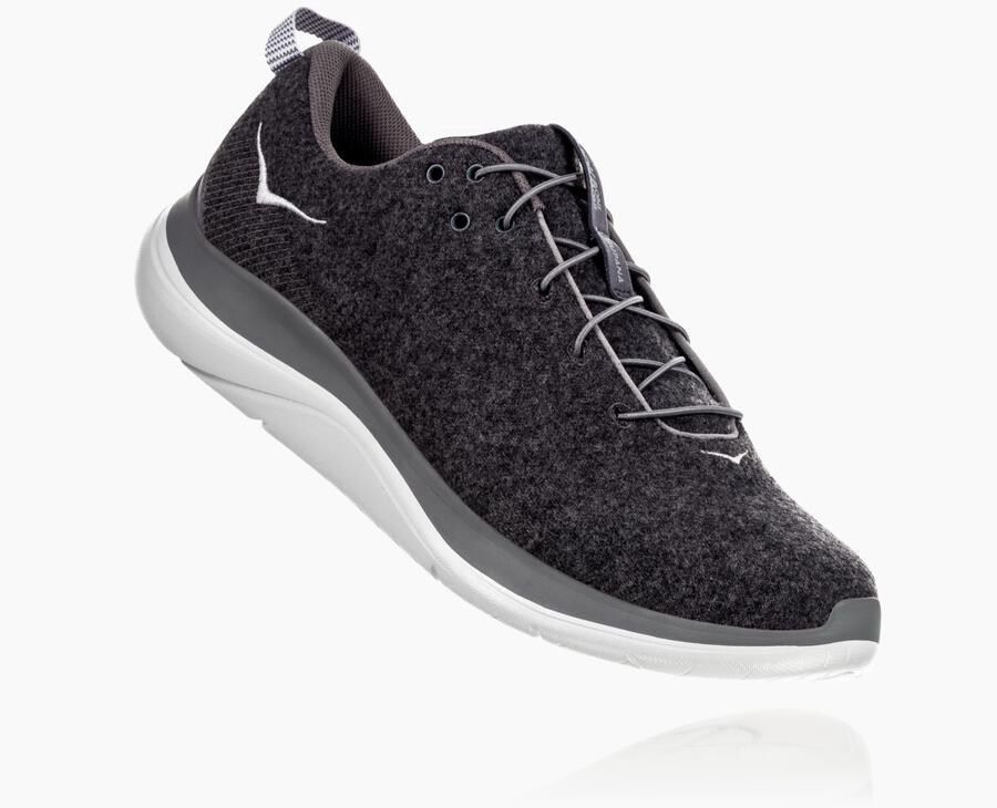 Hoka One One Tenisky Panske Siva - Hupana Flow Wool - 18472-QRNB